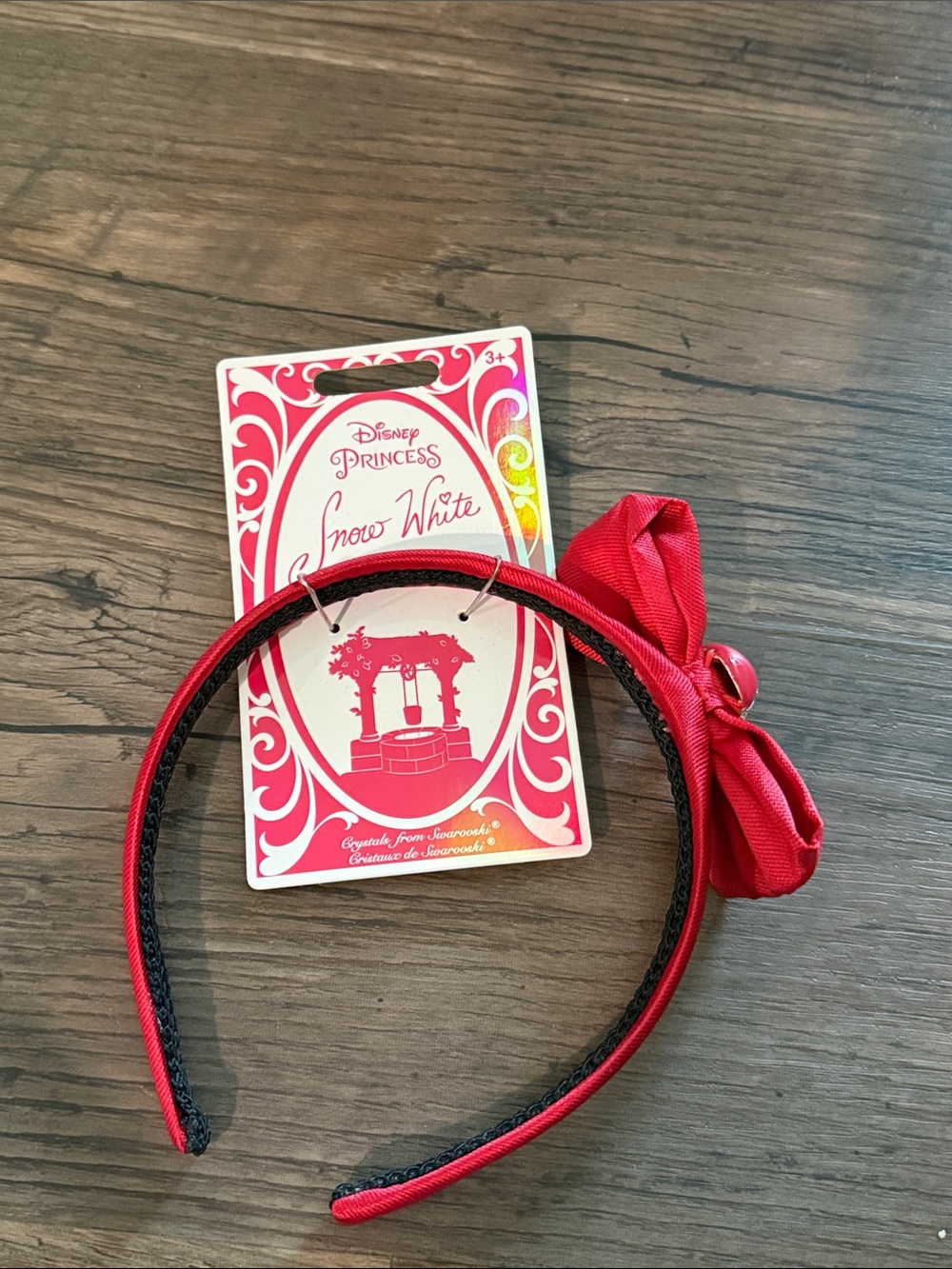 Disney Snow White Red Bow Apple Headband Swarovski